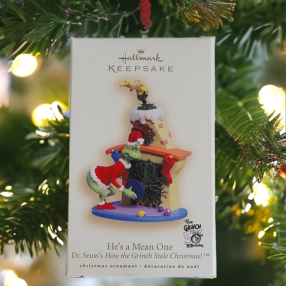 NIB 2007 Hallmark Keepsake Ornament The Grinch He's a Mean One Dr. Seuss - Picture 2 of 12